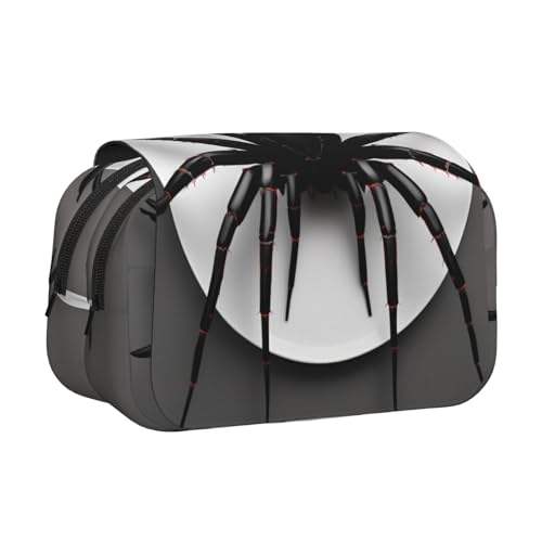 MDATT Federmäppchen mit Spinnendruck, für Erwachsene, strapazierfähige Stift-Tragetasche, Schwarz, Schwarz , Einheitsgröße, Taschen-Organizer von MDATT