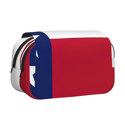 MDATT Federmäppchen mit Texas-Flagge für Erwachsene, langlebige Stift-Tragetasche, Schwarz , Einheitsgröße, Taschen-Organizer von MDATT