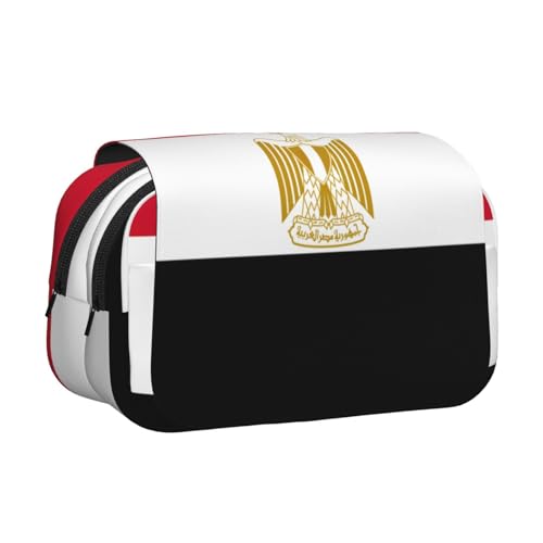 MDATT Federmäppchen mit ägyptischer Flagge, für Erwachsene, langlebige Stift-Tragetasche, Schwarz , Einheitsgröße, Taschen-Organizer von MDATT