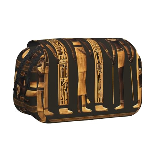 MDATT Federmäppchen mit antikem ägyptischem Hieroglyphen-Druck, für Erwachsene, langlebige Stift-Tragetasche, Schwarz , Einheitsgröße, Taschen-Organizer von MDATT