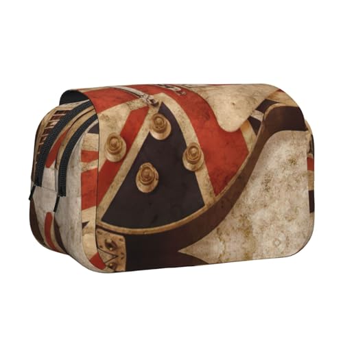 MDATT Federmäppchen mit britischer Flagge, für Erwachsene, langlebige Stift-Tragetasche, Schwarz , Einheitsgröße, Taschen-Organizer von MDATT