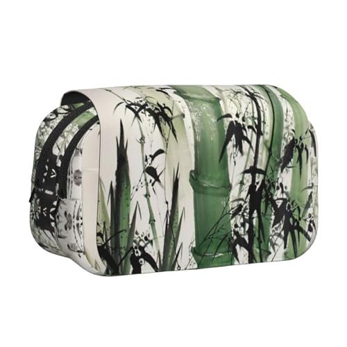 MDATT Federmäppchen mit chinesischem Bambus-Druck, für Erwachsene, langlebige Stift-Tragetasche, Schwarz , Einheitsgröße, Taschen-Organizer von MDATT