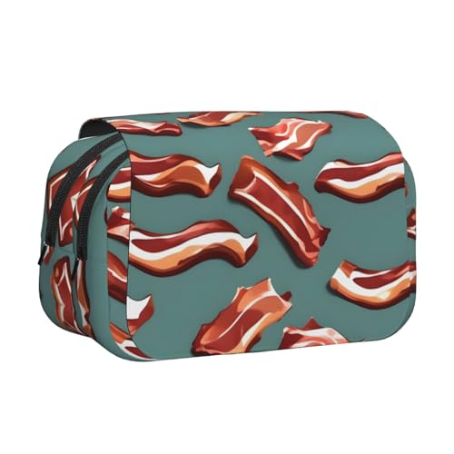 MDATT Federmäppchen mit gestreiftem Speckmuster für Erwachsene, langlebige Stift-Tragetasche, Schwarz , Einheitsgröße, Taschen-Organizer von MDATT