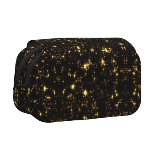 MDATT Federmäppchen mit goldfarbenem und schwarzem Aufdruck für Erwachsene, langlebige Stift-Tragetasche, Schwarz , Einheitsgröße, Taschen-Organizer von MDATT