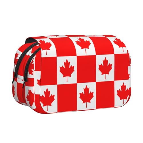 MDATT Federmäppchen mit kanadischer Flagge, für Erwachsene, langlebige Stift-Tragetasche, Schwarz , Einheitsgröße, Taschen-Organizer von MDATT