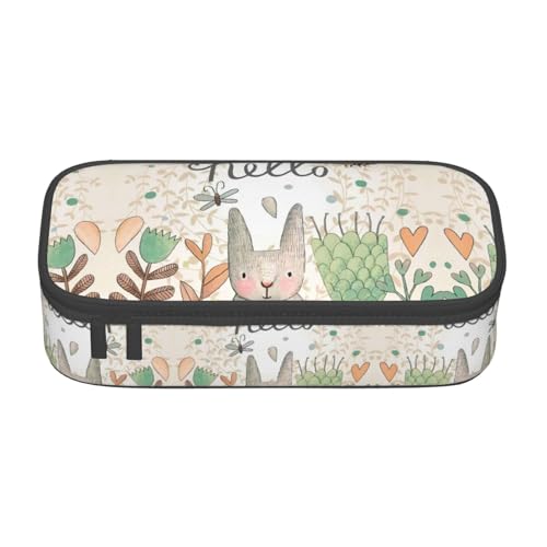 MDATT Federmäppchen mit niedlichem Kaninchen, Schmetterling und Blumen, mehrere Fächer, niedliches tragbares Stifteetui, Stifteetui für Schule, Büro, Schwarz , Einheitsgröße, Taschen-Organizer MDATT Federmäppchen mit niedlichem Kaninchen, Schmetterling und Blumen, mehrere Fächer, niedliches tragbares Stifteetui, Stifteetui für Schule, Büro, Schwarz , Einheitsgröße, Taschen-Organizer von MDATT