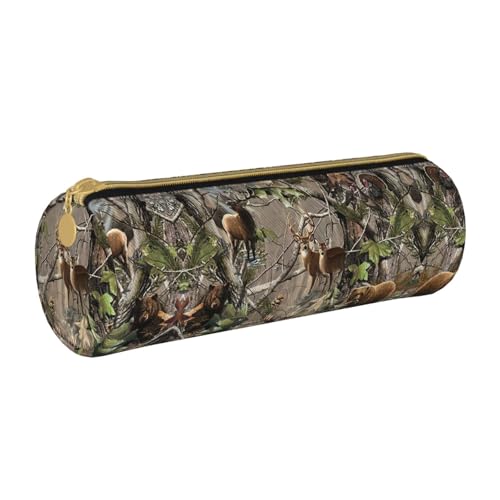 MDATT Federmäppchen und Federmäppchen, Mehrzweck-Schreibwaren-Tasche für Schüler und Studenten, Wildtierjagd, Hirsch, Bär, Elch, weiß, Einheitsgröße, Taschen-Organizer von MDATT