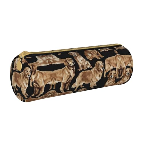 MDATT Golden Retrievers Federmäppchen, Mehrzweck-Schreibwaren-Tasche für Schüler und Studenten, weiß, Einheitsgröße, Taschen-Organizer von MDATT