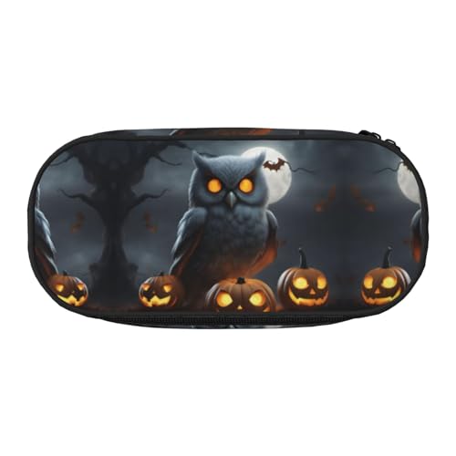 MDATT Großes Federmäppchen mit Halloween-Eule, Geist, Kürbis, weiches Federmäppchen mit Reißverschluss, tragbares Federmäppchen für Erwachsene, Schwarz , Einheitsgröße, Taschen-Organizer MDATT Großes Federmäppchen mit Halloween-Eule, Geist, Kürbis, weiches Federmäppchen mit Reißverschluss, tragbares Federmäppchen für Erwachsene, Schwarz , Einheitsgröße, Taschen-Organizer von MDATT