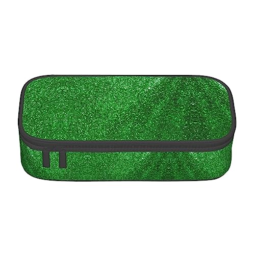 MDATT Grüne Pailletten Funkeln Bunte Bleistift Stiftetui Tasche mit Reißverschluss Beutel Organizer für Büro Reise Halter Box, Schwarz , Einheitsgröße, Koffer von MDATT