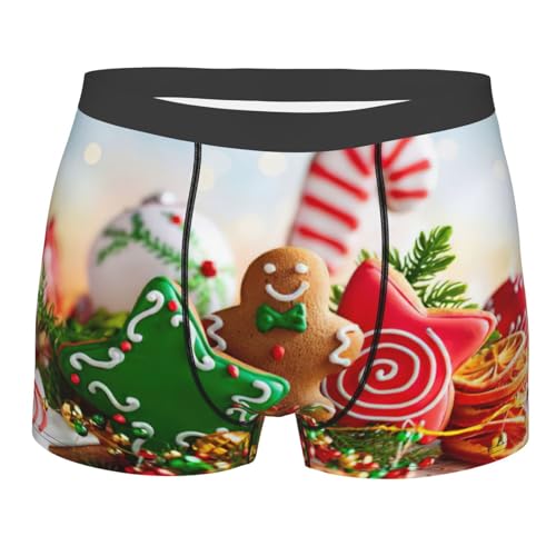 MDATT Herren-Boxershorts mit Lebkuchenmann-Motiv, atmungsaktiv, mit stützendem Konturbeutel, Schwarz , XXL MDATT Herren-Boxershorts mit Lebkuchenmann-Motiv, atmungsaktiv, mit stützendem Konturbeutel, Schwarz , XXL von MDATT