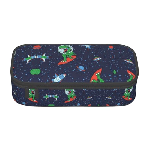 MDATT Lustiges Federmäppchen mit Astronauten-Dinosaurier-Raketen-Motiv, mehrere Fächer, niedliches tragbares Stifteetui, Stifteetui für Schule, Büro, Schwarz , Einheitsgröße, Taschen-Organizer MDATT Lustiges Federmäppchen mit Astronauten-Dinosaurier-Raketen-Motiv, mehrere Fächer, niedliches tragbares Stifteetui, Stifteetui für Schule, Büro, Schwarz , Einheitsgröße, Taschen-Organizer von MDATT