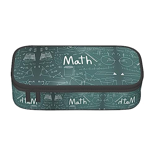 MDATT Mathe Lesson Word Bunte Federmäppchen Tasche mit Reißverschluss Tasche Organizer für Büro Reise Halter Box, Schwarz , Einheitsgröße, Koffer von MDATT