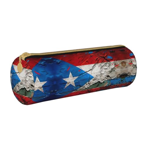 MDATT Puerto Rico Tapeten-Flagge, 1 Handgepäck-Stift- und Federmäppchen, Mehrzweck-Schreibwarentasche für Schüler und Studenten, weiß, Einheitsgröße, Taschen-Organizer von MDATT