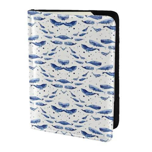 MDATT Reisepasshülle aus Rindsleder, Motiv: Blauwal, für Damen und Herren, Dokumenten-Organizer, Reisepasshülle für Reisen, Schwarz , Einheitsgröße MDATT Reisepasshülle aus Rindsleder, Motiv: Blauwal, für Damen und Herren, Dokumenten-Organizer, Reisepasshülle für Reisen, Schwarz , Einheitsgröße von MDATT