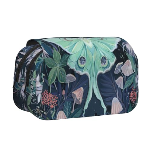 MDATT Schönes Federmäppchen mit Motten-Druck für Erwachsene, langlebige Stift-Tragetasche, Schwarz , Einheitsgröße, Taschen-Organizer von MDATT