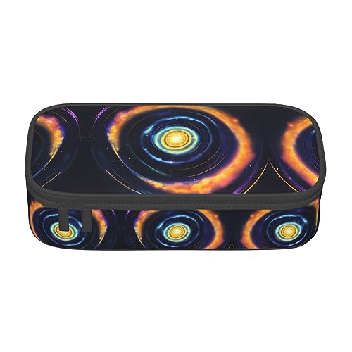 MDATT Space Spiral Cosmic Energy Print Pencil Case Large Capacity Pencil Pouch Pen Bag with 4 Compartments for Men Women von MDATT