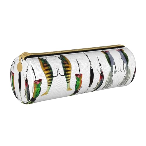 MDATT Verschiedene Arten von Angelködern, Handgepäck für Stifte und Federmappe, Mehrzweck-Schreibwarentasche für Schüler, weiß, Einheitsgröße, Taschen-Organizer von MDATT