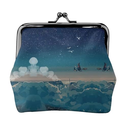 Magical Nights Printing Kleine Münzgeldbörse, leichte Reisebrieftasche für Sightseeing-Touren und Einkaufsbummel, Schwarz , Einheitsgröße, Münztasche von MDATT