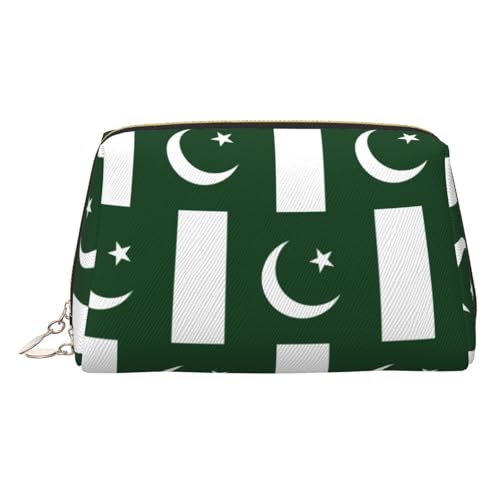 Make-up-Organizer, Motiv: Flagge Pakistans, Reise-Ready, tragbarer Kulturbeutel für Damen, gold, Einheitsgröße, Kulturbeutel von MDATT