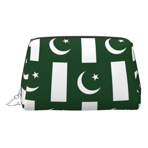 Make-up-Organizer, Motiv: Flagge Pakistans, Reise-Ready, tragbarer Kulturbeutel für Damen, silber, Einheitsgröße, Kulturbeutel von MDATT
