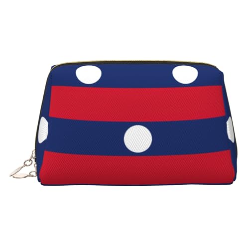 Make-up-Organizer, Motiv: Flagge von Laos, tragbare Kulturtasche für Damen, gold, Einheitsgröße, Kulturbeutel Make-up-Organizer, Motiv: Flagge von Laos, tragbare Kulturtasche für Damen, gold, Einheitsgröße, Kulturbeutel von MDATT