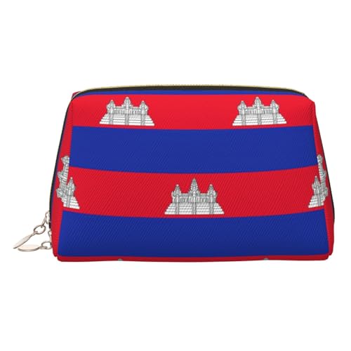 Make-up-Organizer mit Kambodscha-Flagge, tragbar, für Damen, gold, Einheitsgröße, Kulturbeutel Make-up-Organizer mit Kambodscha-Flagge, tragbar, für Damen, gold, Einheitsgröße, Kulturbeutel von MDATT