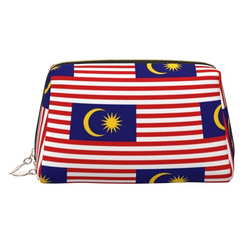 Malaysia-Flagge, Reise-Make-up-Organizer, tragbarer Kulturbeutel für Damen, gold, Einheitsgröße, Kulturbeutel Malaysia-Flagge, Reise-Make-up-Organizer, tragbarer Kulturbeutel für Damen, gold, Einheitsgröße, Kulturbeutel von MDATT