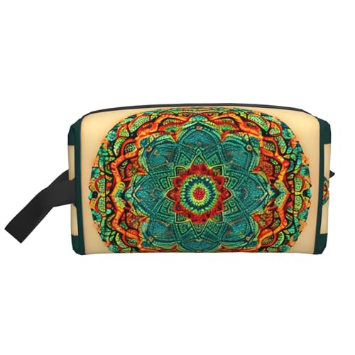 Mandala-Kosmetiktasche für Damen, kleine Make-up-Tasche für Geldbörse, Make-up-Tasche, Reise-Make-up-Tasche mit Reißverschluss, Mandala, Einheitsgröße von MDATT