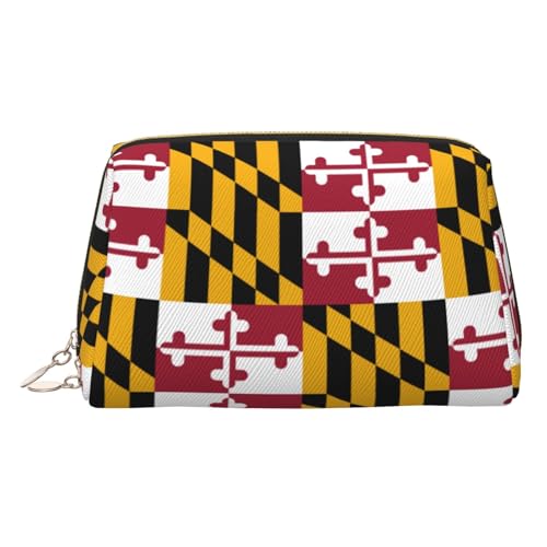 Maryland Staatsflagge Reise-Ready-Ready Make-up Organizer, tragbare Kulturtasche für Damen, gold, Einheitsgröße, Kulturbeutel Maryland Staatsflagge Reise-Ready-Ready Make-up Organizer, tragbare Kulturtasche für Damen, gold, Einheitsgröße, Kulturbeutel von MDATT
