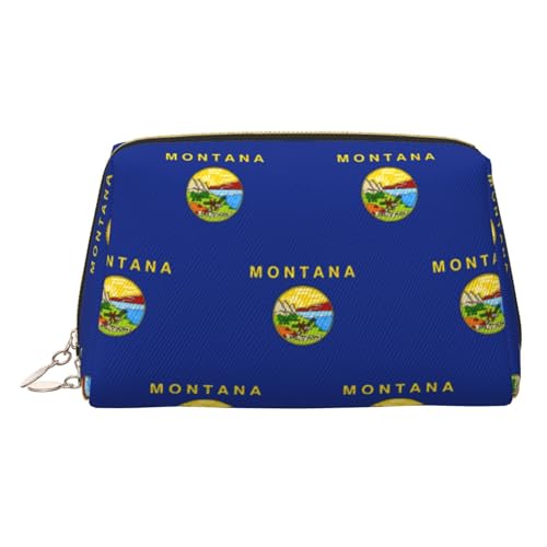 Montana Staatsflagge, Reise-Ready, Make-up-Organizer, tragbare Kulturtasche für Damen, gold, Einheitsgröße, Kulturbeutel von MDATT