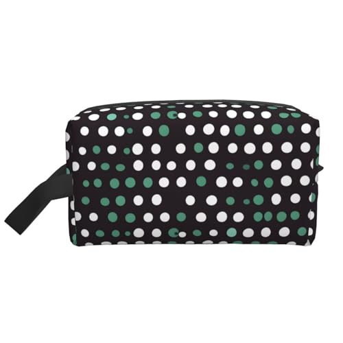 Niedliche gepunktete Aufbewahrungstasche, kleine Make-up-Tasche für Geldbörse, Reise-Make-up-Tasche, Mini-Kosmetiktasche für Herren, Niedliche Punkte, Einheitsgröße von MDATT