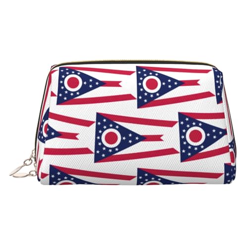 Ohio Make-up-Organizer mit Staatsflagge, tragbar, für Damen, gold, Einheitsgröße, Kulturbeutel Ohio Make-up-Organizer mit Staatsflagge, tragbar, für Damen, gold, Einheitsgröße, Kulturbeutel von MDATT