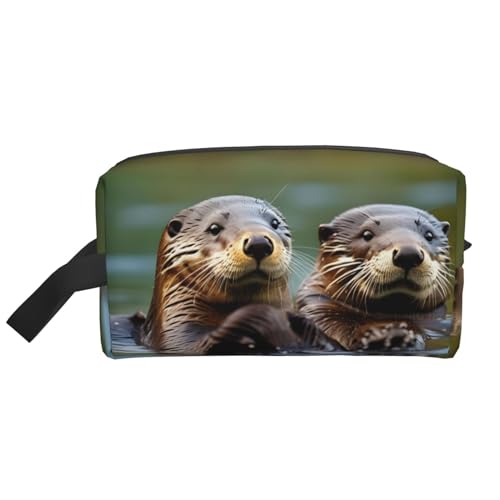 Otters Kosmetiktasche für Damen, kleine Make-up-Tasche für Geldbörse, Make-up-Tasche, Reise-Make-up-Tasche mit Reißverschluss, Otter, Einheitsgröße von MDATT