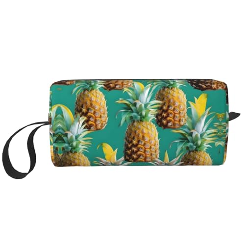 Psych Ananas-Zitat-Aufbewahrungstasche, kleine Make-up-Tasche für Geldbörse, Reise-Make-up-Tasche, Mini-Kosmetiktasche für Herren, Psych Ananas-Zitate, Einheitsgröße von MDATT