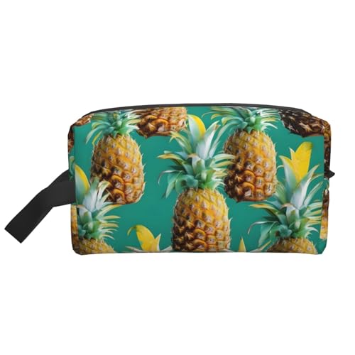 Psych Ananas-Zitat-Aufbewahrungstasche, kleine Make-up-Tasche für Geldbörse, Reise-Make-up-Tasche, Mini-Kosmetiktasche für Herren, Psych Ananas-Zitate, Einheitsgröße von MDATT