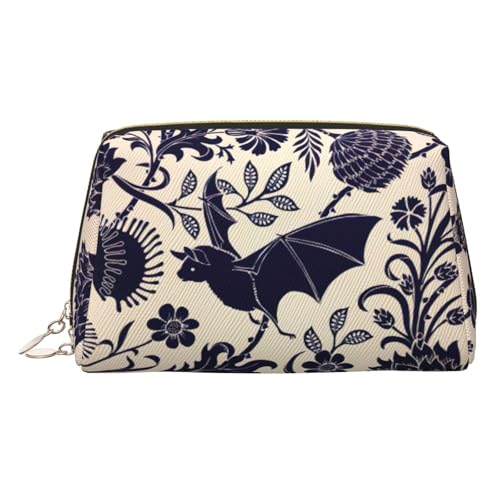 Reise-Make-up-Organizer, Fledermaus-Muster, tragbarer Kulturbeutel für Damen, gold, Einheitsgröße, Kulturbeutel von MDATT