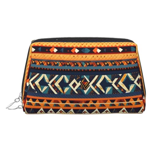 Reise-Make-up-Organizer mit afrikanischen Nationalmustern, tragbarer Kulturbeutel für Damen, silber, Einheitsgröße, Kulturbeutel Reise-Make-up-Organizer mit afrikanischen Nationalmustern, tragbarer Kulturbeutel für Damen, silber, Einheitsgröße, Kulturbeutel von MDATT