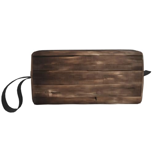 Rustikale Aufbewahrungstasche aus Holz, kleine Make-up-Tasche für Geldbörse, Reise-Make-up-Tasche, Mini-Kosmetiktasche für Herren, Rustikales altes Scheunenholz, Einheitsgröße von MDATT