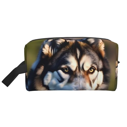 Schöne Husky-Kosmetiktasche für Damen, kleine Make-up-Tasche für Geldbörse, Make-up-Tasche, Reise-Make-up-Tasche mit Reißverschluss, Lovely Husky, Einheitsgröße von MDATT