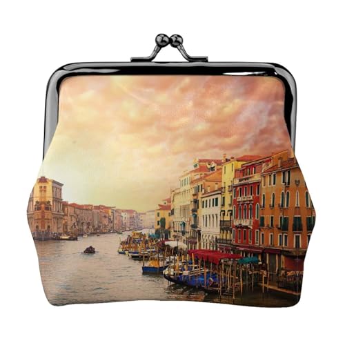Schöne Venedig K View kleine Make-up-Tasche für Geldbörse, tragbare Mini-Kosmetiktaschen, für Fitnessstudio und den täglichen Gebrauch, Schwarz , Einheitsgröße, Münztasche von MDATT