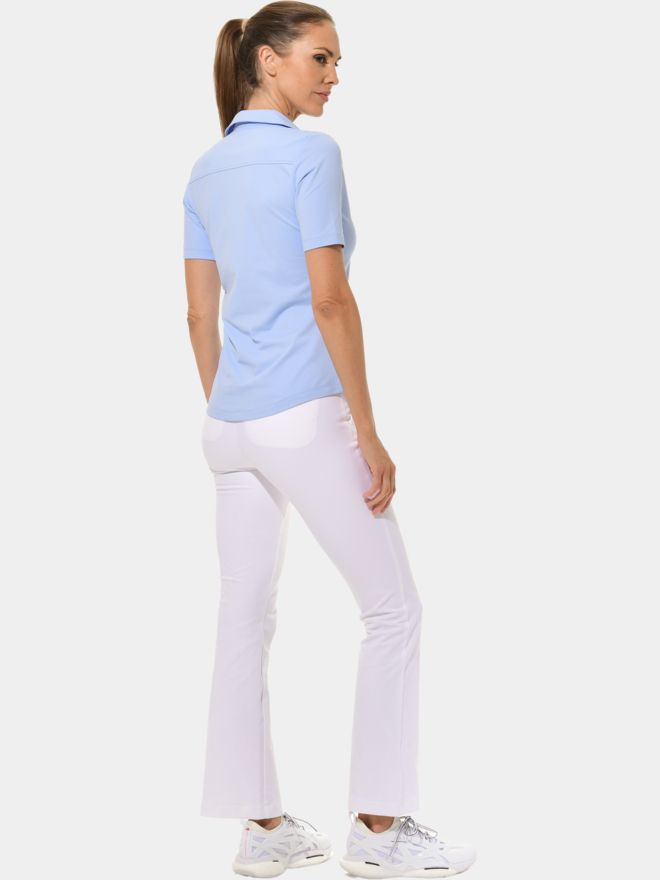 MDC Button Down Halbarm Polo hellblau von MDC