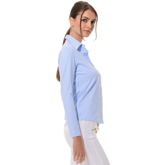 MDC Button Down Langarm Polo hellblau von MDC