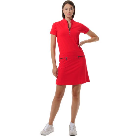 MDC Zip Halbarm Kleid rot von MDC