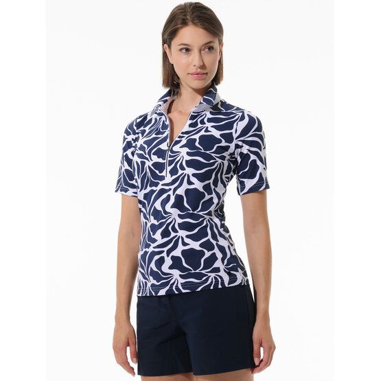 MDC Zip Halbarm Polo navy von MDC