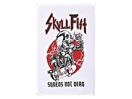 MDD Skull Fist - Shreds Not Dead - Aufnäher/Patch - gewebt - 7,5 x 11,5 cm von MDD