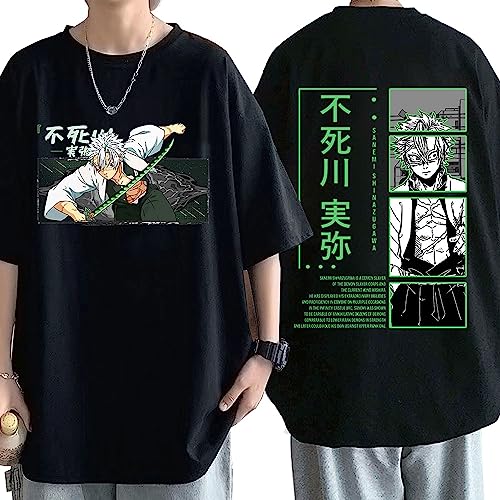 MDEM Anime Demon Slayer Shinazugawa Sanemi Grafikdruck T-Shirt Kimetsu No Yaiba Kurzarm T-Shirts Mode Sommer Unisex T-Shirt-style9||S von MDEM