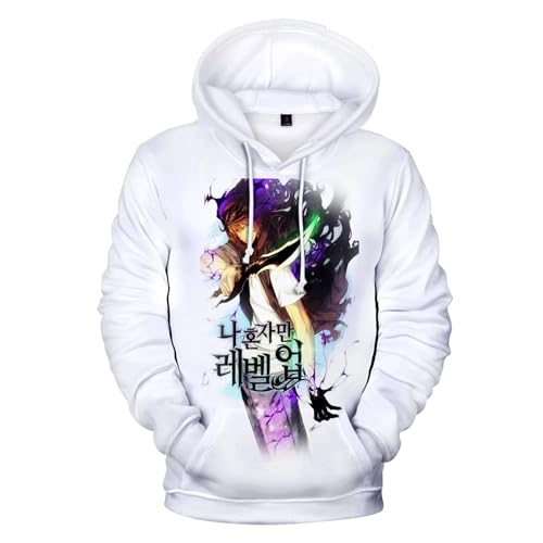 MDEM Anime Manga Solo Leveling 3D PrintSung Jin Woo Casual Übergroße Frauen/Männer Hoodies Sweatshirt Streetwear Hip Hop Pullover Mit Kapuze-style4||XXL von MDEM