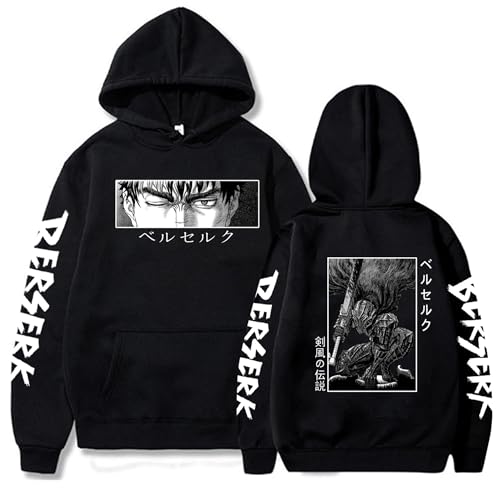 MDEM Berserk Zipper Hoodies Männer Frauen Langarm Sweatshirt Fleece Übergroßen Jacken Mäntel Lustige Berserk Japanische Anime Streetwear-style12||L von MDEM