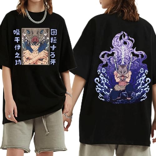 MDEM Demon Slayer Muichiro Tokito Anime T-Shirt Mode Harajuku Hip-Hop Mann Frau Kurzarm Tops-style10||S von MDEM